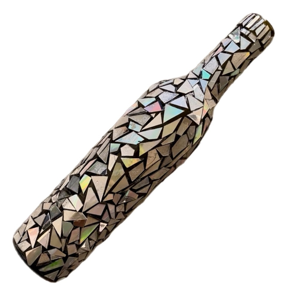 Mosaic Glass Bottle Decor - Picture 3 of 6